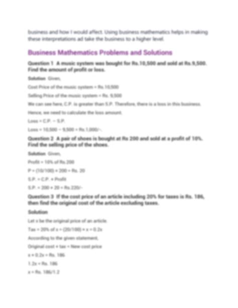 Image result for Interest Problems Business Mathematics