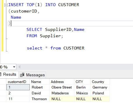 Toradh íomhá ar Insert into En SQL Server