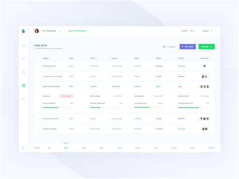 Image result for Help Desk UI Examples