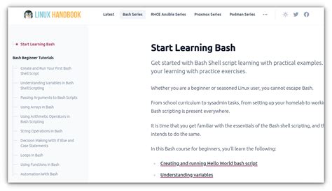Toradh íomhá ar Bash Advanced Scripting Guide