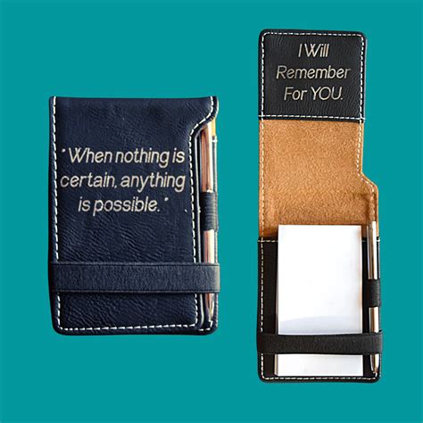 Inspirational Mini Notepad with Pen | Green Country Laser Design