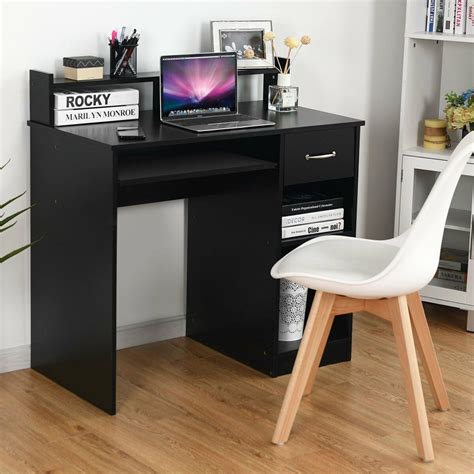 Image result for Corner Computer Desk with Keyboard Tray