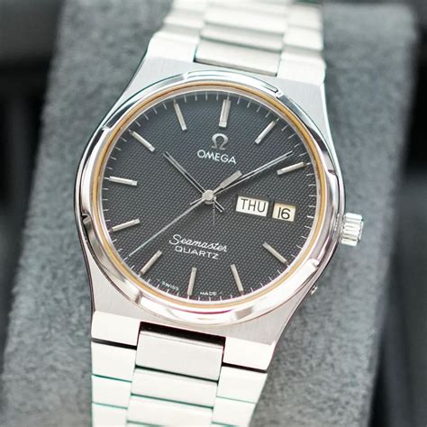 Omega Rare Seamaster Quartz Black Dial Vintage Watch for $1,063 for ...