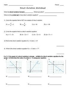 Image result for Direct Variation Kuta Worksheet