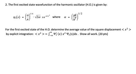 Image result for First Excited State of Harmonic Oscillator