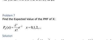 Image result for Expected Value PMF Function
