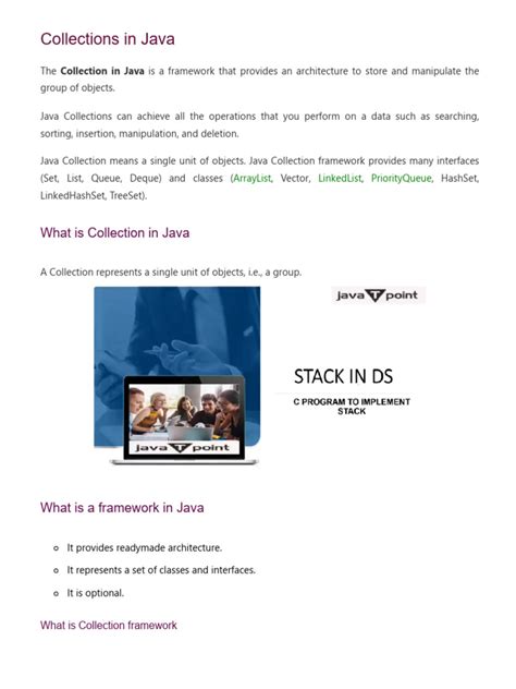 Image result for Collection Frameworks in Java Javatpoint