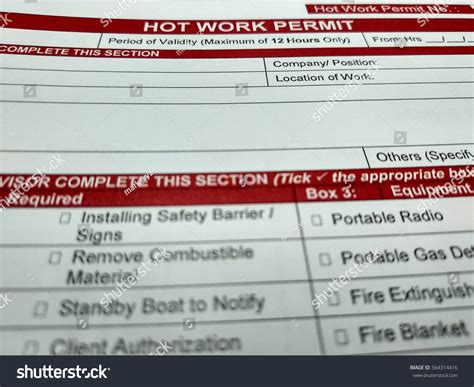 Image result for Hot Work Permit Form