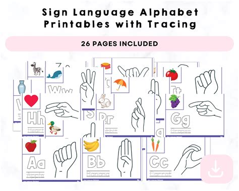 Image result for Free Printable Sign Language Alphabet