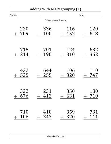 Image result for Three-Digit Addtion Worksheet Grade 3
