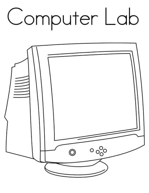 Toradh íomhá ar First Computer Coloring Page