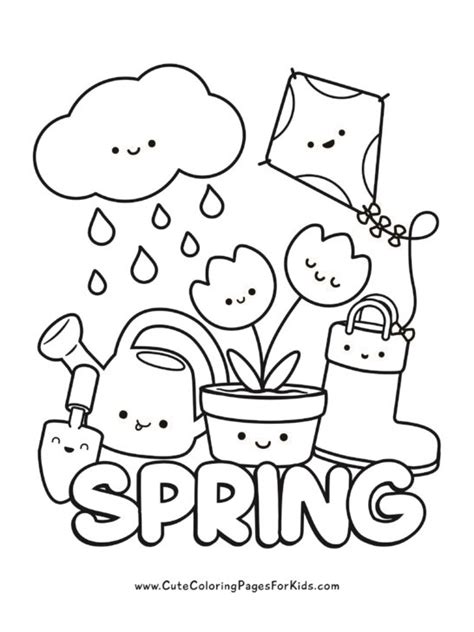 Image result for Fun Spring Coloring Pages