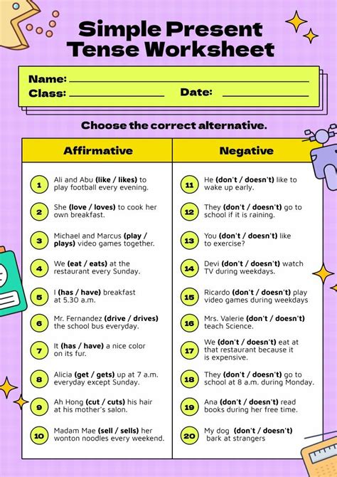 Image result for Presente Simple Worksheet