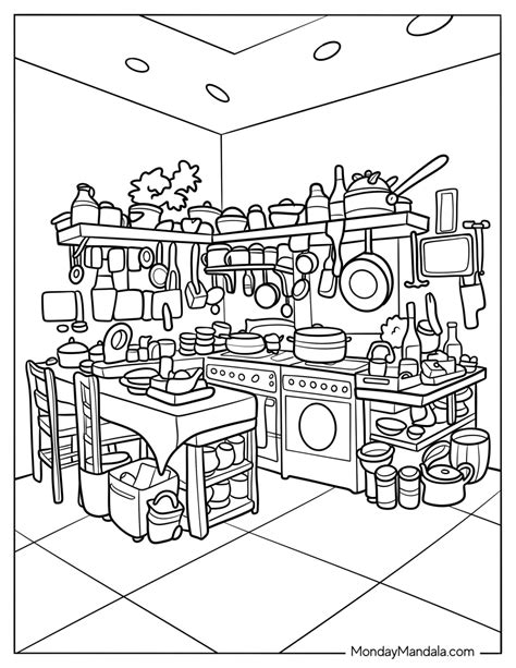 Afbeeldingsresultaten voor Kitchen Coloring Pages Printable