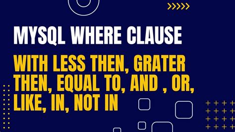 Afbeeldingsresultaten voor MySQL Not Like