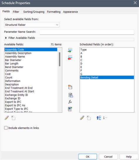 Image result for Bending Schedule in Revit