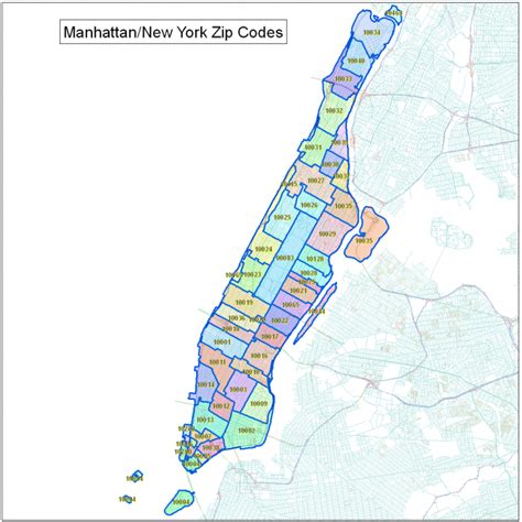 Image result for New York Post Code Map