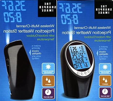 Toradh íomhá ar Sharper Image Weather Clock Projection