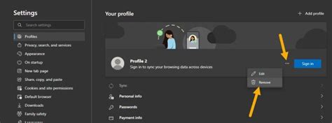 Image result for Delete Edge Profile Windows 1.0