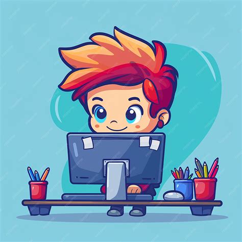 Image result for Bored Kid Computer Drawing