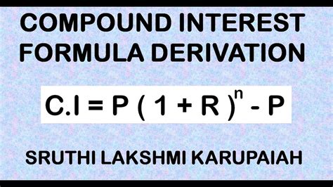 Image result for Derive Compound Interest Formula