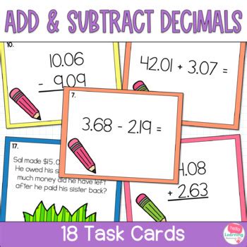 Image result for Adding and Subtracting Task Cards