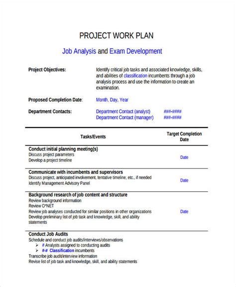Image result for Project Work Plan