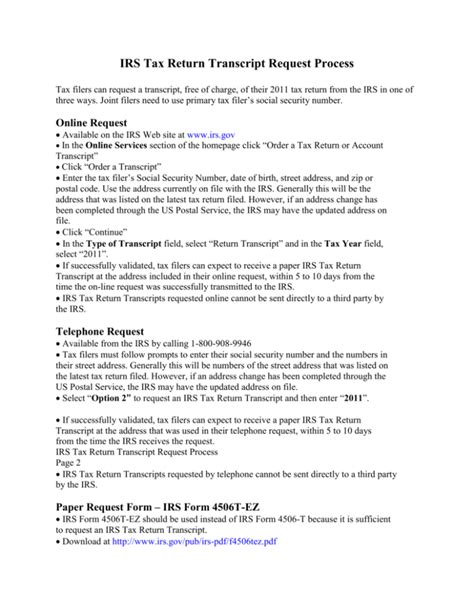 Image result for IRS Transcript Request