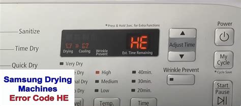 Afbeeldingsresultaten voor Samsung Dryer Error Code 2E