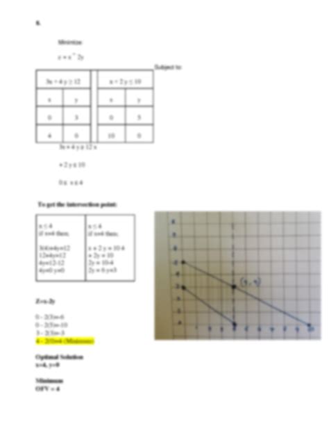 Linear Programming Problem Worksheet with Answer に対する画像結果