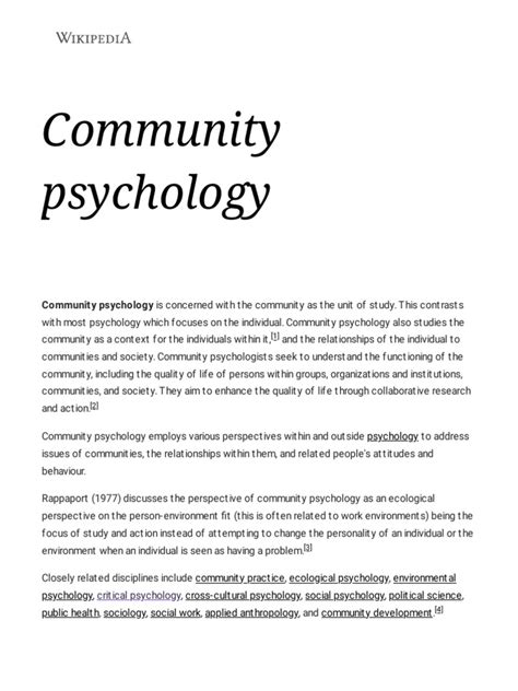 Image result for Community Psychology PDF