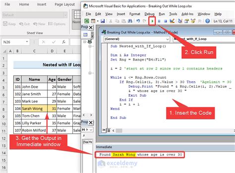 Toradh íomhá ar Nested Loop Excel
