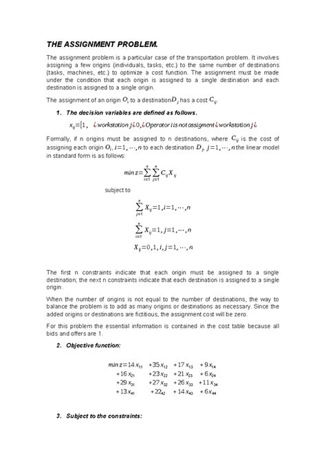 Image result for Assignment Problem 9