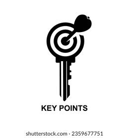 Key Point Icon Isolated On Background Stock Vector (Royalty Free ...