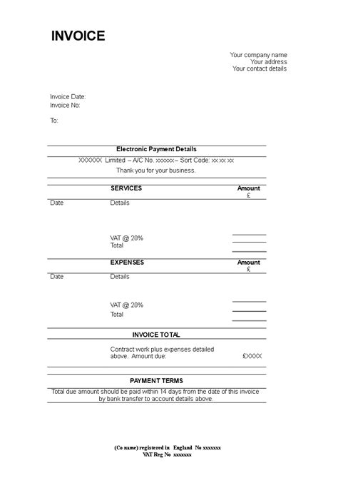 Image result for Printable Contractor Invoice