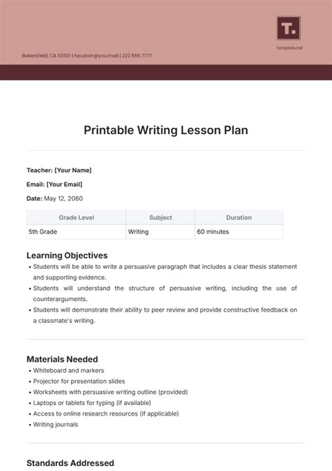 Image result for Lesson Plan Template PDF