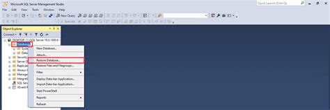 Bildergebnis für SSMS Restore Database