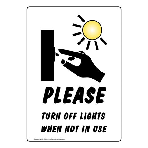 Image result for Sign Template for Restroom Turn Off Light