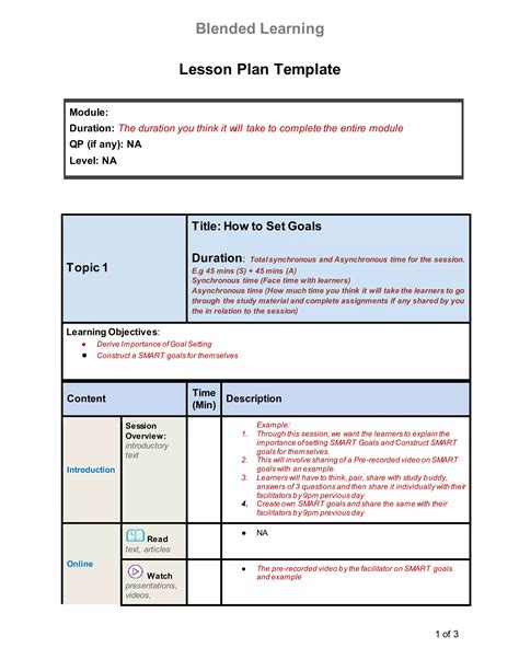 Image result for Lesson Module Template
