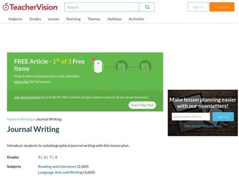 Image result for Journal Writing Lesson Plan