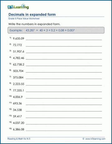 Image result for Expanded Form 5 and 6 Digit Numbers
