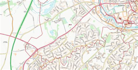 Image result for Ipswich Postcode Map