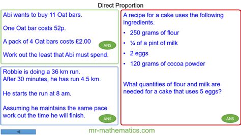 More Example of Direct Proportion in Intermediate Grade に対する画像結果