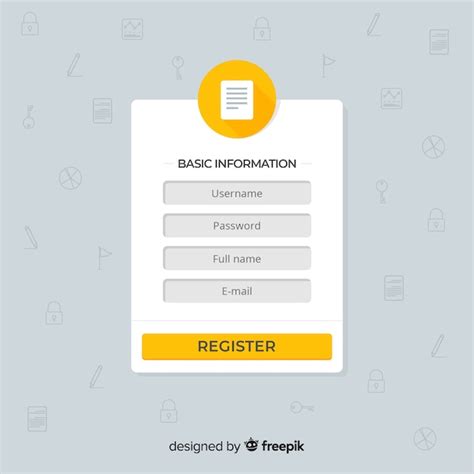 Image result for Registration Form Paper Design