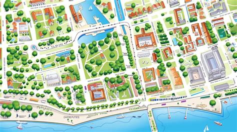 Toradh íomhá ar Colorful Fictional Place Map