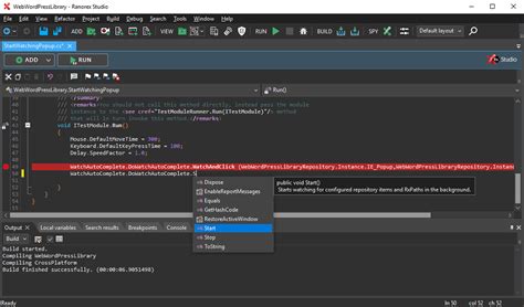 Expanded Test Menu に対する画像結果