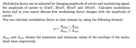 Image result for Modulation Factor Formula