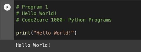 Basic Program in Python to Print HelloWorld に対する画像結果