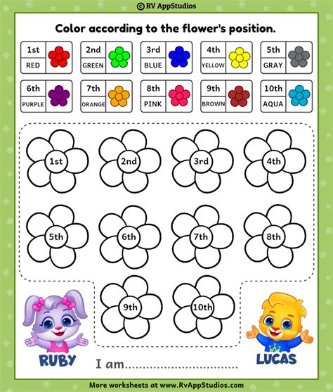 Image result for Ordinal Numbers Worksheet for Class 1