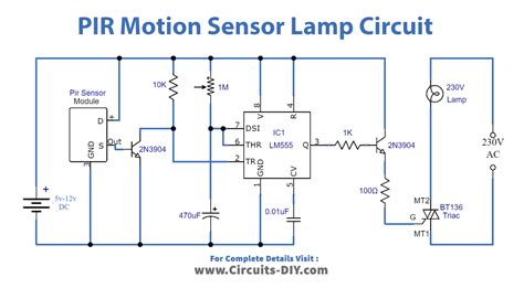 Image result for Simple LED Circuit with PIR Sensor